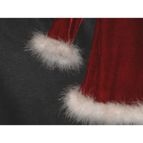 Girls Christmas Dress Size 4 Red Mrs Santa Claus Elf Fur Holiday Party NWT - Picture 2 of 2